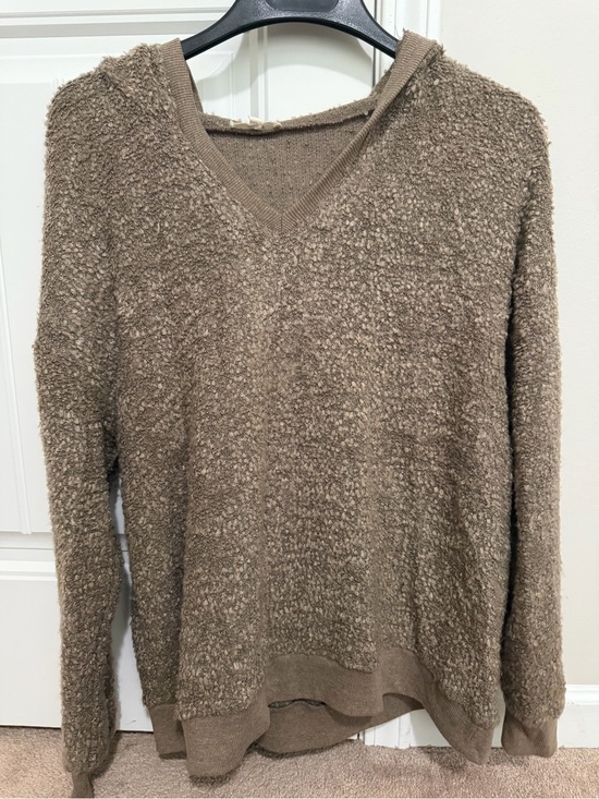 easel Sweaters - easel Taupe Textured V-Neck Sweater